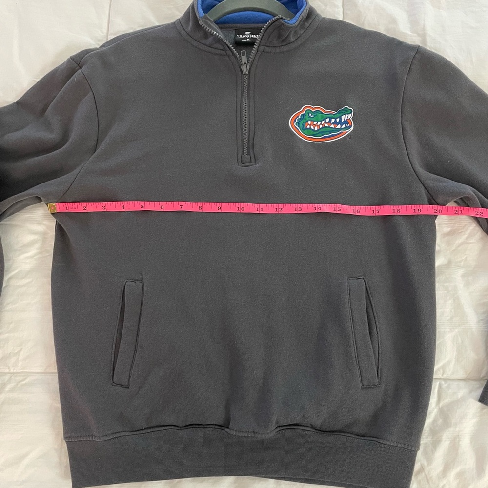 Gators University Of Florida Gray 1/4 Zip Sweatshirt SZ S EUC - Picture 7 of 8